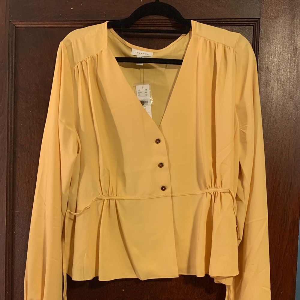 Topshop long sleeve blouse
